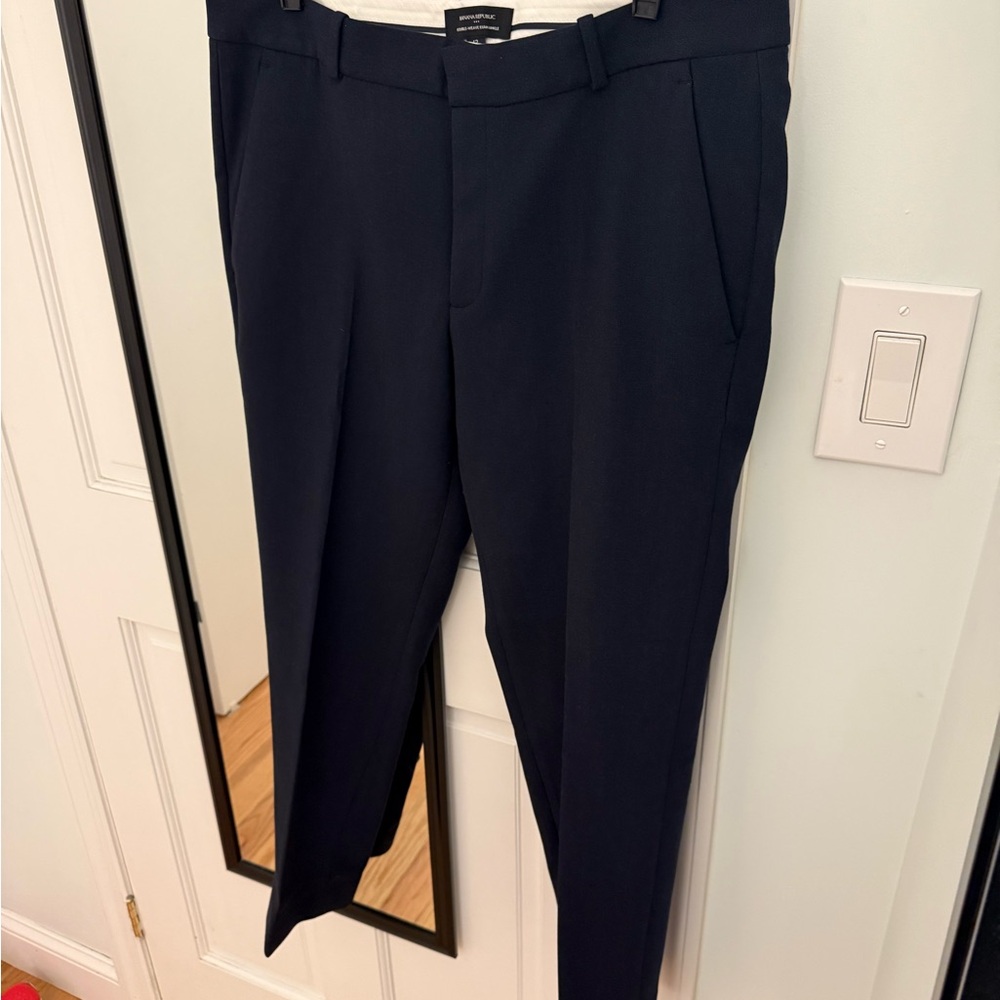 Banana Republic Blue Dress Pants Straight-Leg Ankle